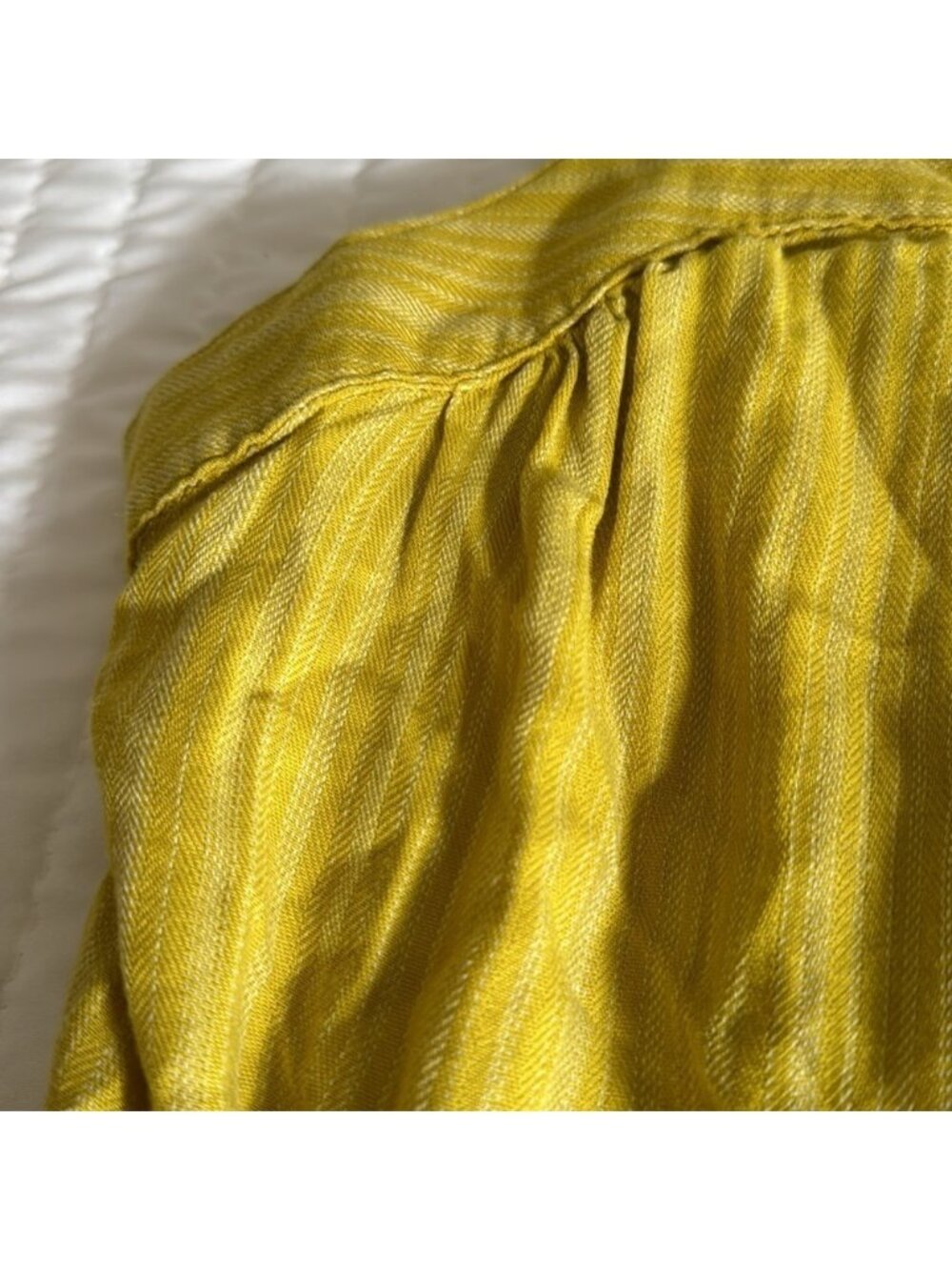 Yellow Striped Women's Top - Picture 3 of 5